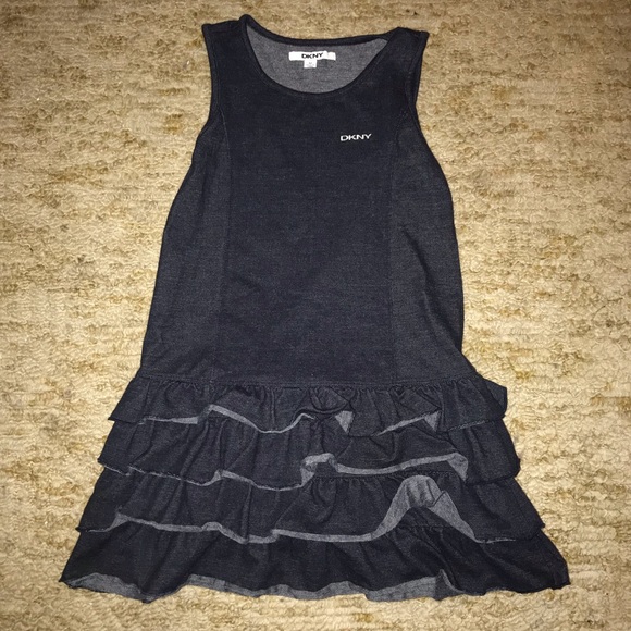 girls black tank dress